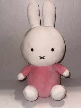 miffy Plush Bunny in Pink and White